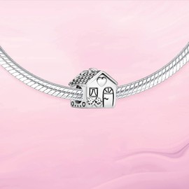 VALGACLS Family Home Charms 925 Sterling Silver Home Charms for Bracelets Necklace