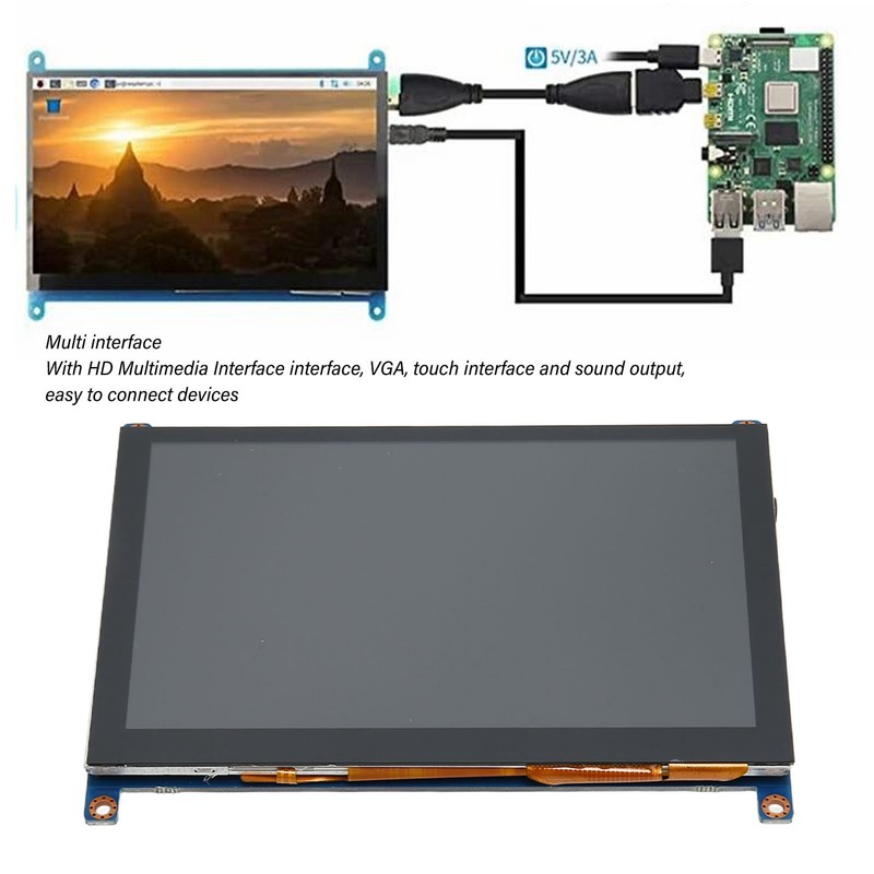 5 Inch IPS Touchscreen Monitor for RPi 800x480 HD Multimedia