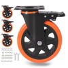 6 Inch Caster Wheels 3000 Lbs, Heavy Duty Casters Set