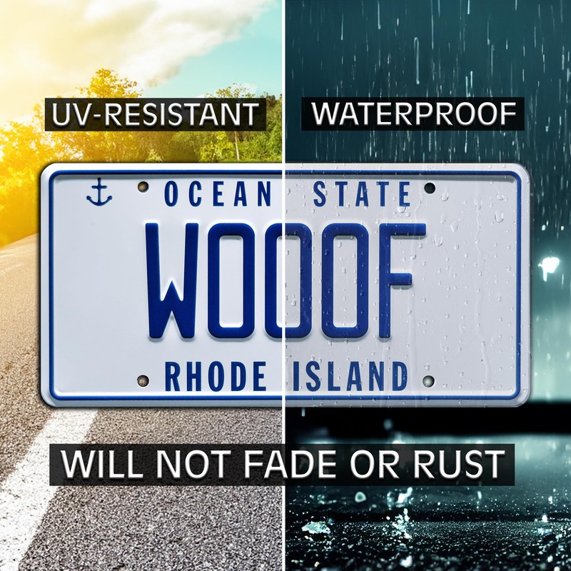 Dumb and Dumber | WOOOF | Metal Stamped License Plate