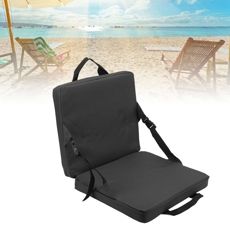 Outdoor Foldable Chair with Backrest Soft Sponge Cushion Back Chair