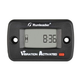 Runleader Digital Wireless Hour Counter, Vibration Activated, Maintenance Reminder, Resettable Job Timer, User Lock Off, Engine Use
