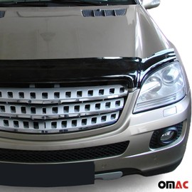 OMAC Window Visor Vent Rain Guard for Mercedes M Class ML350 W164 2005-2011 Smoke