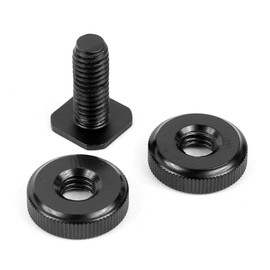 NovelGoal 1/4" 3/8" Tripod Mount Screw to Flash Hot Shoe Adapter with 2 Nuts for DSLR SLR Cameras Photography Photo Studio Kit Accessory (3/8 inch)