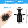 Adiwo Plastic Rivet Fasteners, 60 PCS Car Body Retainer Clips