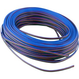 Four Conductor Wire for RGB LED Strip Light, Cut to Order (3 Feet/1 Meter)