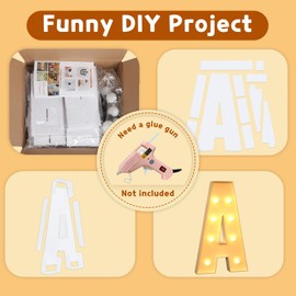 imprsv Marquee Light Up Letters, Mosaic Letters 3FT Marquee Letters for Baby Shower Engagement Graduation Party Decor, Large Marquee Letters for Party Decorations, Letter F (Need to Assemble)