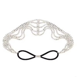 Rhinestone Headband for Women,Multi-Layer Crystal Hairband with Shiny Rhinestones,Bridal Party Headpiece for Wedding and Daily Use