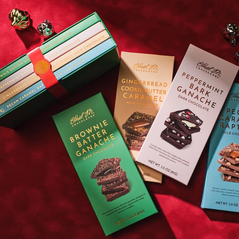 Ethel M Chocolates Holiday Brownie Batter Ganache Dark Chocolate Gourmet