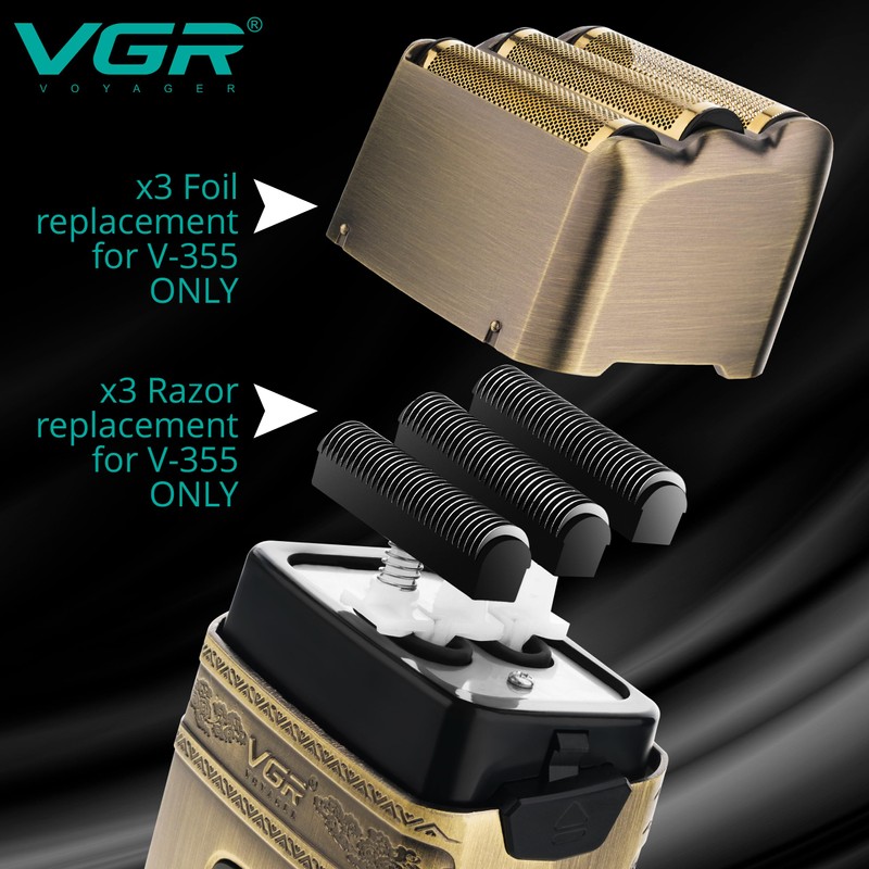 VGR Replacement Foils and Blades for VGR V-335 Foil Shaver