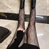 TISTIPPL Fishnet Stockings Fashion Letter Tights for Women Lace Leggings