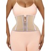 Atbuty Short Torso Waist Trainers Cincher Corset Tummy Latex Workout