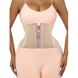 Atbuty Short Torso Waist Trainers Cincher Corset Tummy Latex Workout Everyday Waist Slimmer Body Shaper