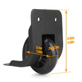 Volein VD034 1 Pair of Suitcase Wheels Luggage Replacement Wheels Rubber Suitcase Replacement Wheels