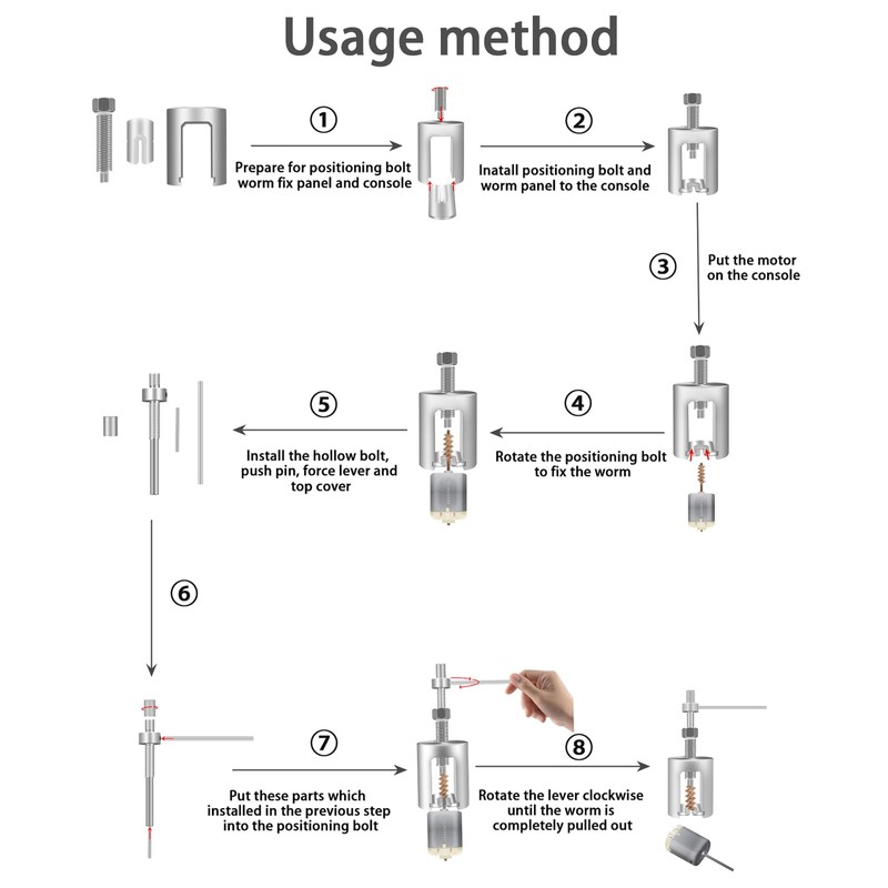 AZGIANT Stainless Steel Motor Gear Puller Pinion Puller Tool Kit