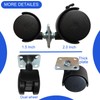 Dalyndar Furniture Casters 1.5 Inch Swivel Wheels Replacement Universal Rollers
