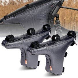 Sresk KRX 1000 Storage Bag, 2 Pack Triangle Truss Storage Bag Accessories UTV Tool Pouch Side Cage Roll Bar Gear Bag For Kawasaki Teryx KRX 1000 2020 2021 2022 2023 Easy to Install (Black x2)