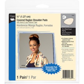 Dritz 1/2" Covered Raglan, 1 Pair, Beige Shoulder Pads, 1/2-Inch, 2 Count