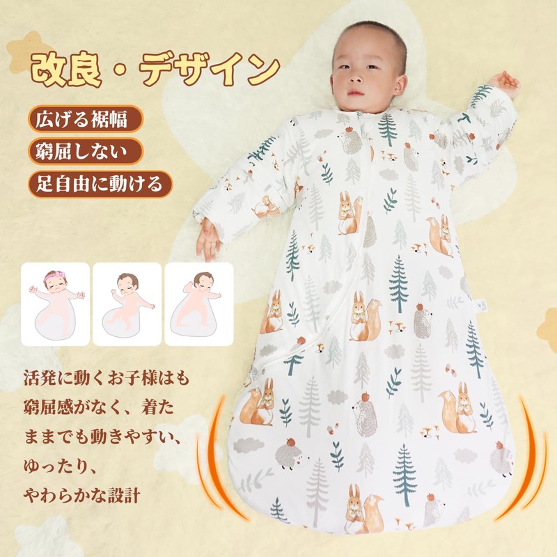 MOMSMENU Winter Sleeper, 100% Cotton, Soft, Baby Sleeper, 2.5 Tog,