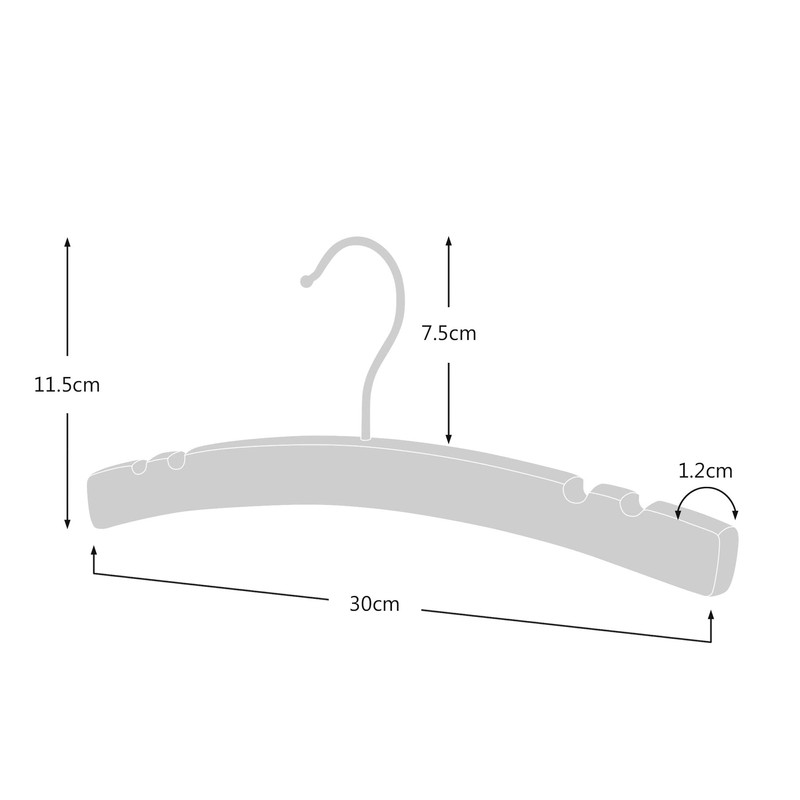 Hangerworld 10 Childrens 30cm Wooden Crescent Shaped Coat Clothes Hangers