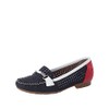 Rieker Women's 40065 slippers, Blue Combi 14, 40 EU