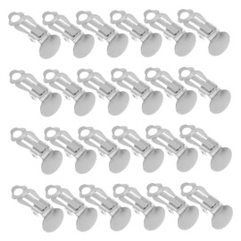 TEHAUX 100Pcs Clip on Earring Bases for DIY Jewelry Making Safe No Hole Ear Clips Earring Findings for Crafting and Accessories