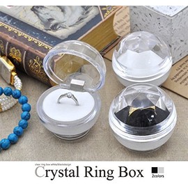 PLATA Ring Storage Box [Black] Crystal Paper Box Included
