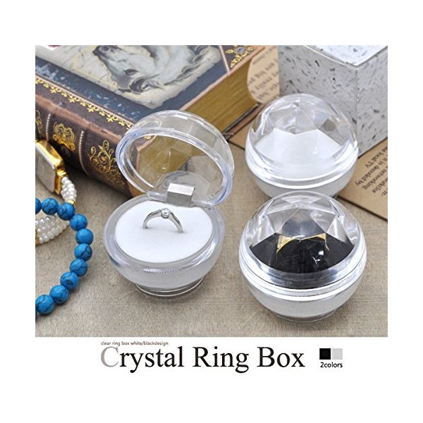 PLATA Ring Storage Box [Black] Crystal Paper Box Included