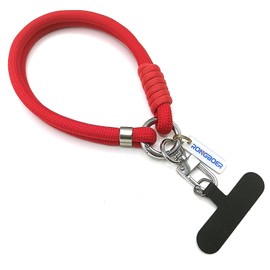 RONGBOER Cell Phone Wrist Strap Lanyard for Men&Women,8mm Handwoven Polyester Cord,Durable for Anti Theft Phones,Keychains,Camera,R13 (Red)