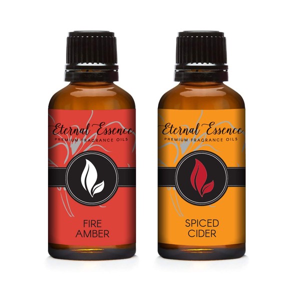30ML - Pair (2) - Fire Amber & Spiced Cider - Premium Fragrance Oil Pair - 30ML