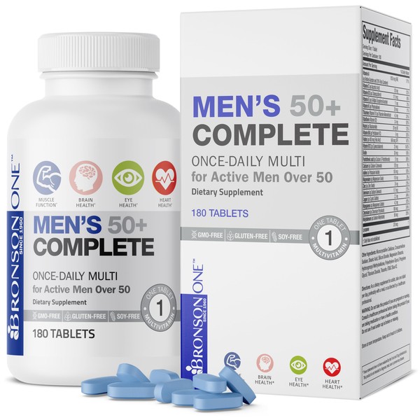 Bronson Bronson ONE Daily Mens 50+ Complete Multivitamin Multimineral, 180
