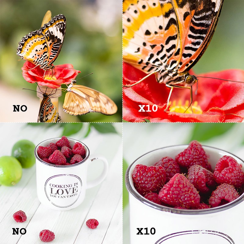 58mm Macro Lens 10x Magnification Close Up Lens for 7