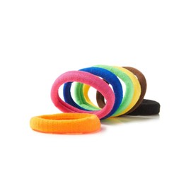 Soul Projekt Multi Coloured Hair Bands 50 Pack 8mm, Metal Free Hair Bobbles, Girls Gifts No Damage Elastic Hair Ties Thick Blond Hair Band for Women Gift Idea, Christmas Stocking Filler Gifts for Her