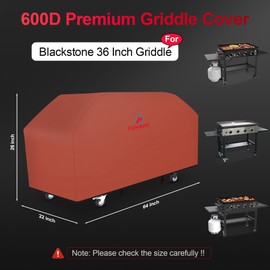 Comnova Griddle Cover for Blackstone Griddle Without Hood 36 Inch - 600D Flat Top Grill Cover for Blackstone 36" Griddle Heavy Duty Waterproof, 36" Griddle Cover for Black Stone 1554, 1825 and More