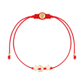 KARMA AND LUCK Red String Bracelet for Women, Adjustable Drawstring 5 to 8’’, Evil Eye Hamsa Moon Stars Heart Malachite Charms, Protection Bracelet for Luck and Good Karma, Handmade