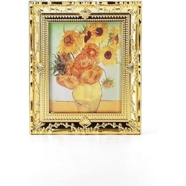 1/12 miniature painting with picture frame doll's house accessories, Van Gogh,Equipment for Mini Doll's Houses Dollhouse Accessories