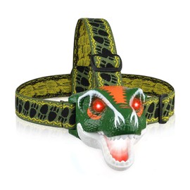 Headlamp LED Headlight T-Rex Head Torch Dinosaur Toys LED Headlamp Flashlight for Kids Realistic Dino Roar Sounds 3 Modes Helmet Light for Reading Running Camping Hiking Fishing