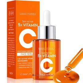Vitamin C Facial Serum: Dark Spots, Wrinkles, Uneven Tone & Pores
