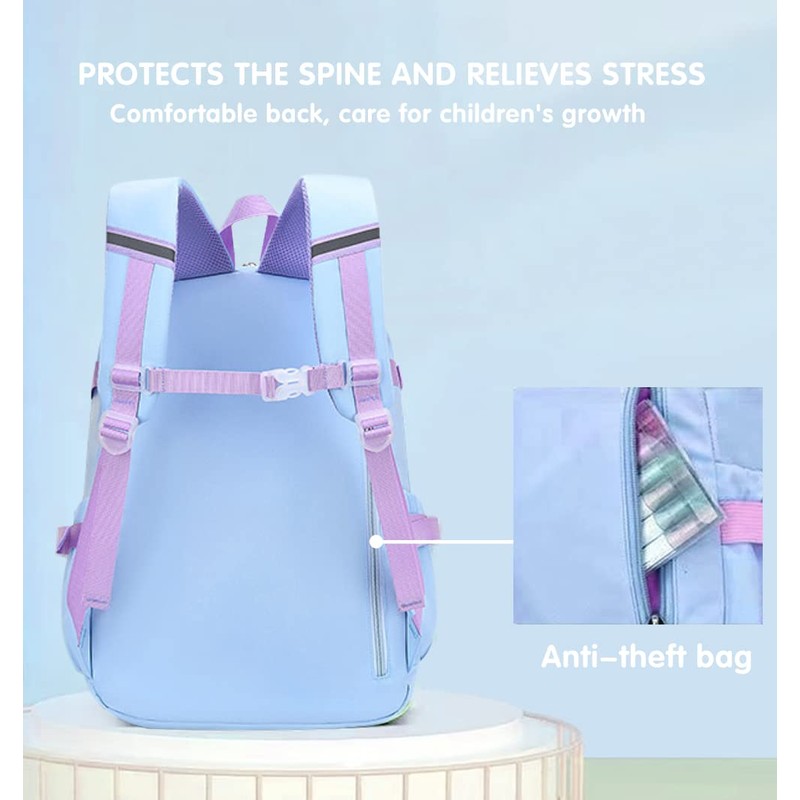 MCWTH School Backpack for Girls, Lightweight Waterproof Cute Bunny School