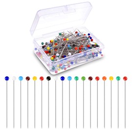 CZ Store Multi-coloured Pins, Pack of 250 Round Glass Heads, Durable Sewing Accessories, Haberdashery for Dressmaking, Embroidery