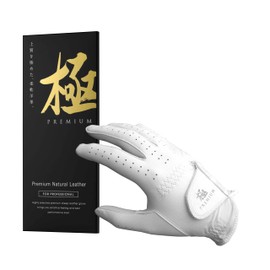Premium Premium Natural Leather Genuine Leather Golf Gloves for Left/Right Hand (Right Hand, 25cm)
