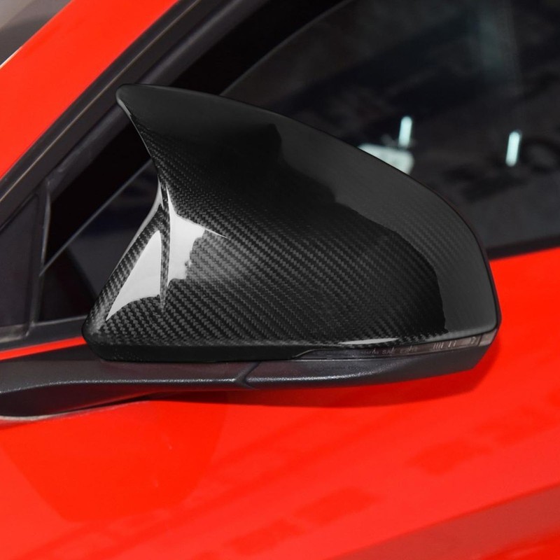 1 Pair Side Mirror Cap Cover Standard Carbon Fiber Glossy