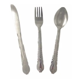 Importeek Juego 3 Cubiertos Acero Inoxidable Cuchara Cuchillo Tenedor
