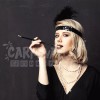 Grupo Carnavallia Pipeta Negra Cigarro Charleston Disfraz Accesorio Vintage