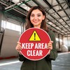 Keep Area Clear with Graphic 10x10 inches, Floor Decal Anti-Slip