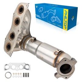 PHILTOP Front Exhaust Manifold Catalytic Converter Kit Compatible with Toyota 2007-2009 Camry 2.4L Stainless Steel Catalytic Converter Replace# 16534, 641304, 41053 (EPA Compliant)
