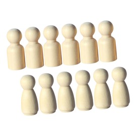 Totority 12pcs Wooden Doll for Miniature Scene Decoration Adorable Peg Dolls for Imaginative Play and Creative Projects for Boys and Girls and Classroom Activities