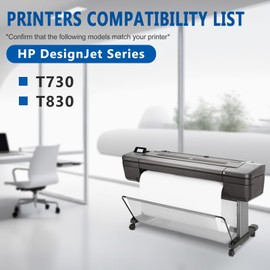 KSUMEI HPQ 728 Ink Cartridge Set Compatible with DesignJet T730 T830 MFP Large Format Plotter Printers (Matte Black 300ml, Cyan & Magenta & Yellow 130ml)