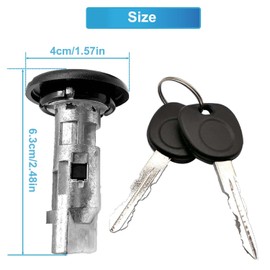 CSMATEYEAH Ignition Switch Lock Cylinder with Keys Replacement Compatible with Chevy Silverado 2003-2006 Compatible with GMC Sierra 2003-2006 Replace OE 15298923 707835