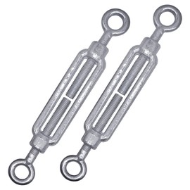 Marcopol Turnbuckle Wire Tensioner M10, Adjustable Turnbuckles Eyelet and Eyelet, Rope Tension (Pack of 2, M10)